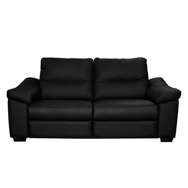17 Stories Edeltrudis Genuine Leather 2 Seater Reclining Sofa Wayfair
